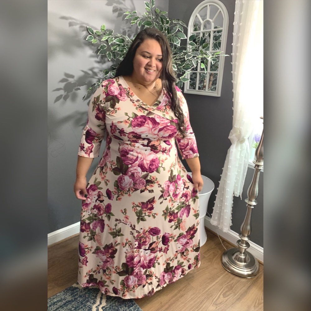 Pinkblush floral maxi